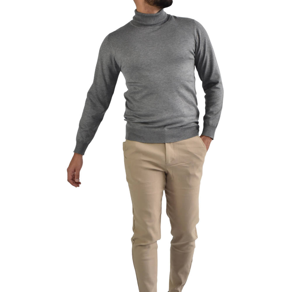 Turtleneck Wool in Grey