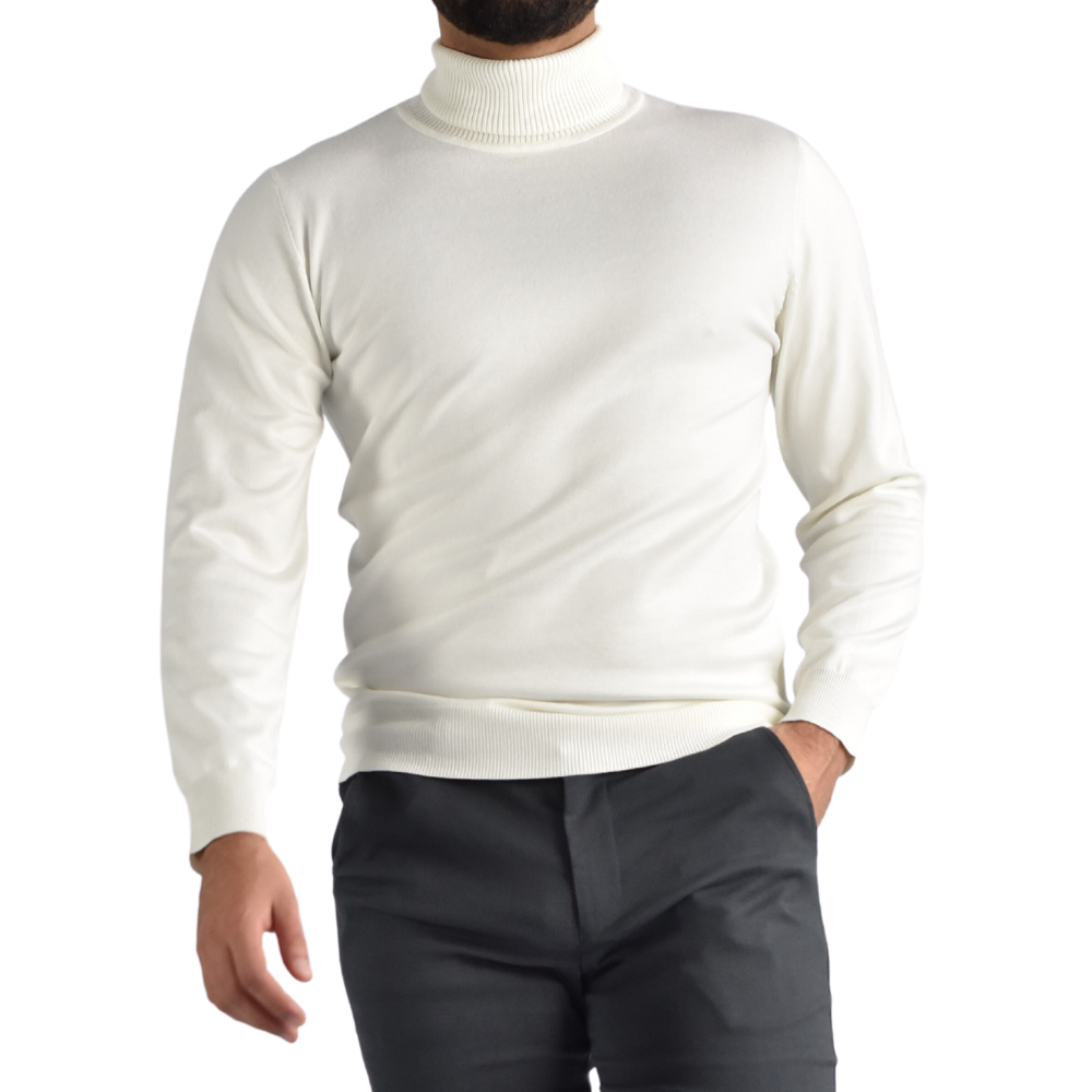 Turtleneck Wool in White