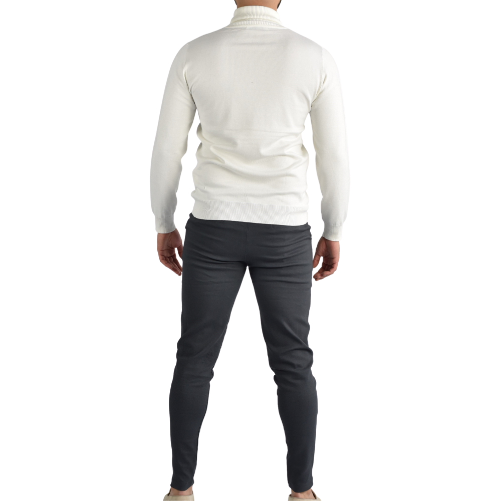 Turtleneck Wool in White