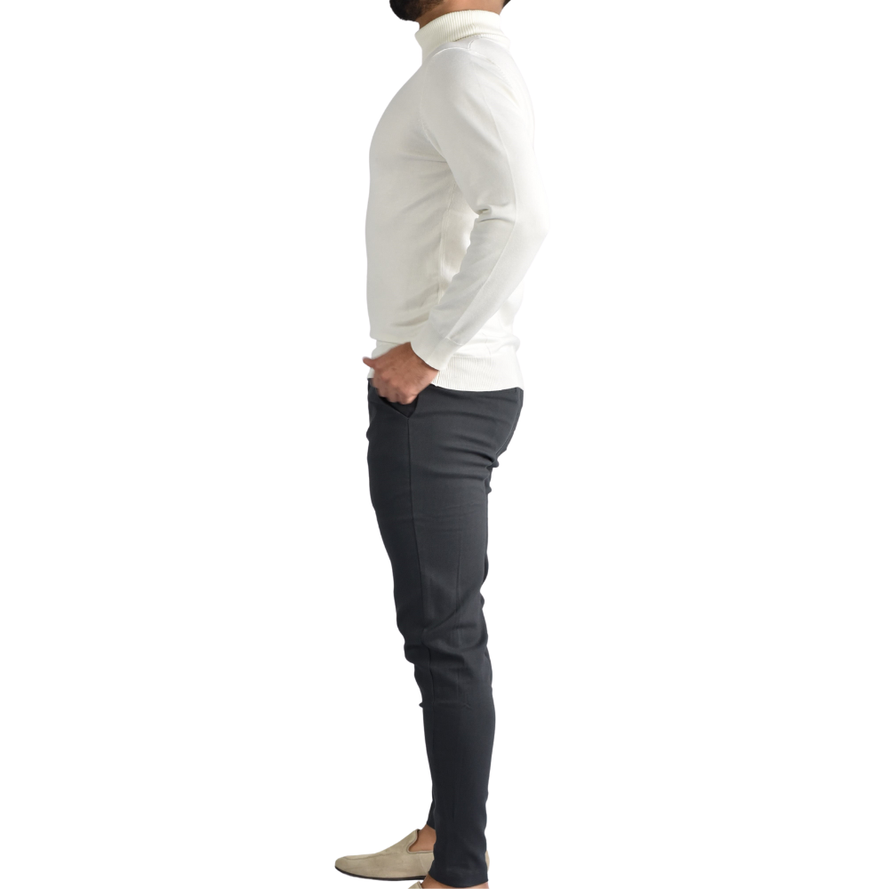 Turtleneck Wool in White