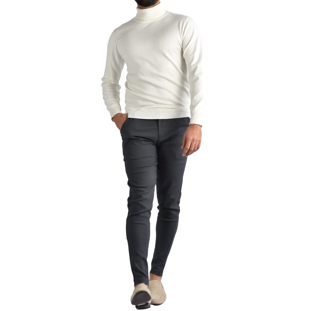 Turtleneck Wool in White