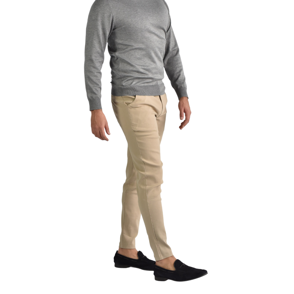 Pantalon stretch in Beige
