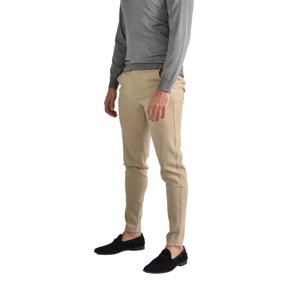 Pantalon stretch in Beige