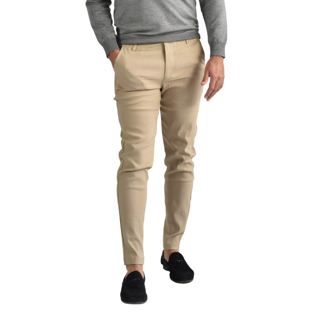 Pantalon stretch in Beige