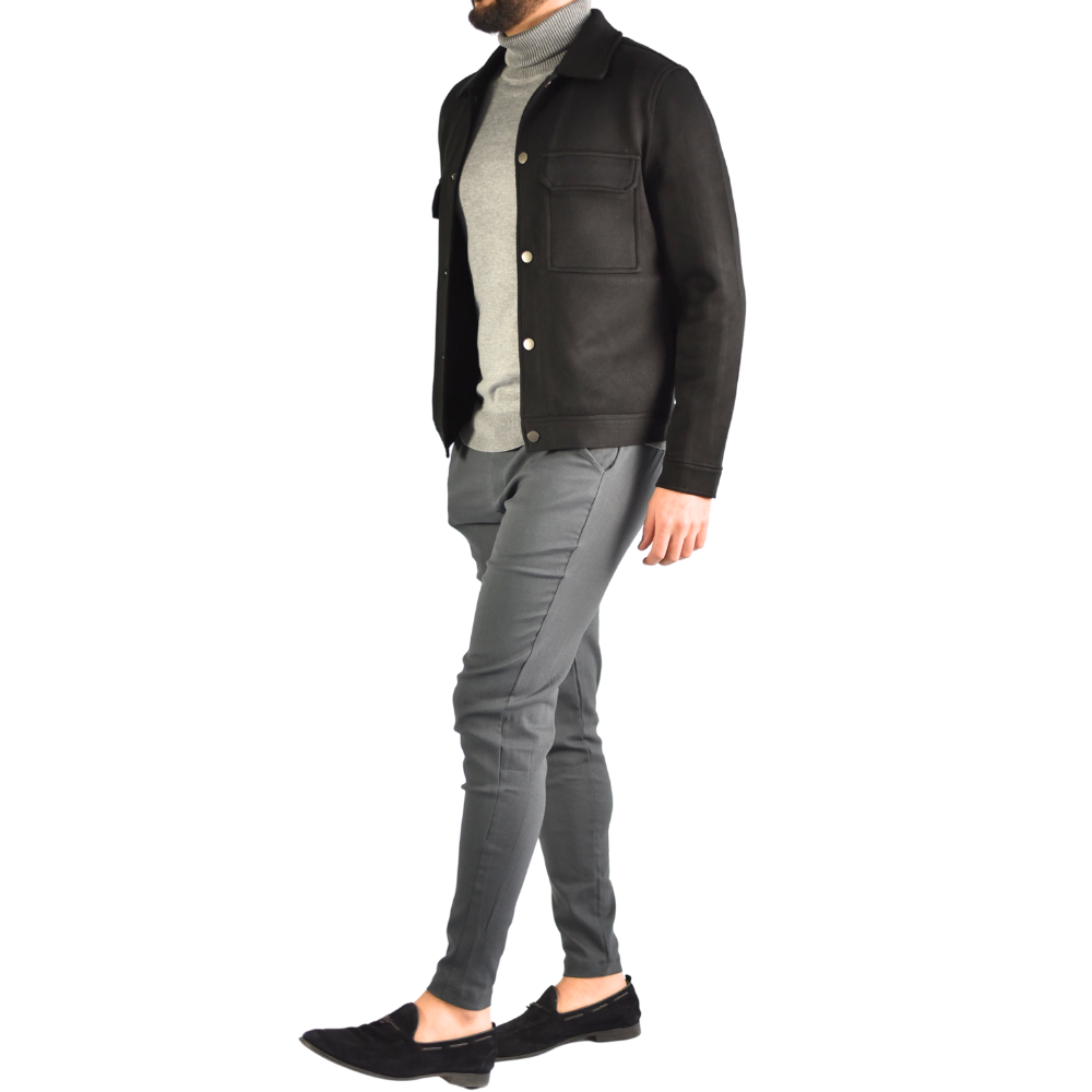Jacket viscose in Black