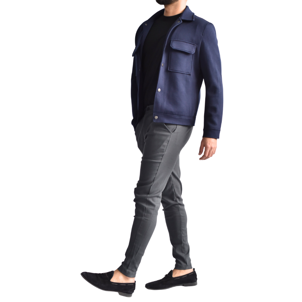 Jacket Viscose in Navy