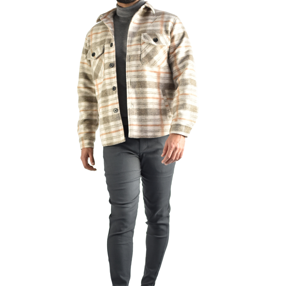 Vest Overhemd Squared in Brown
