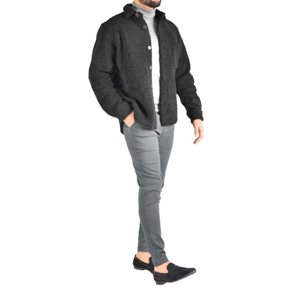 Vest Wooly Overhemd in Black