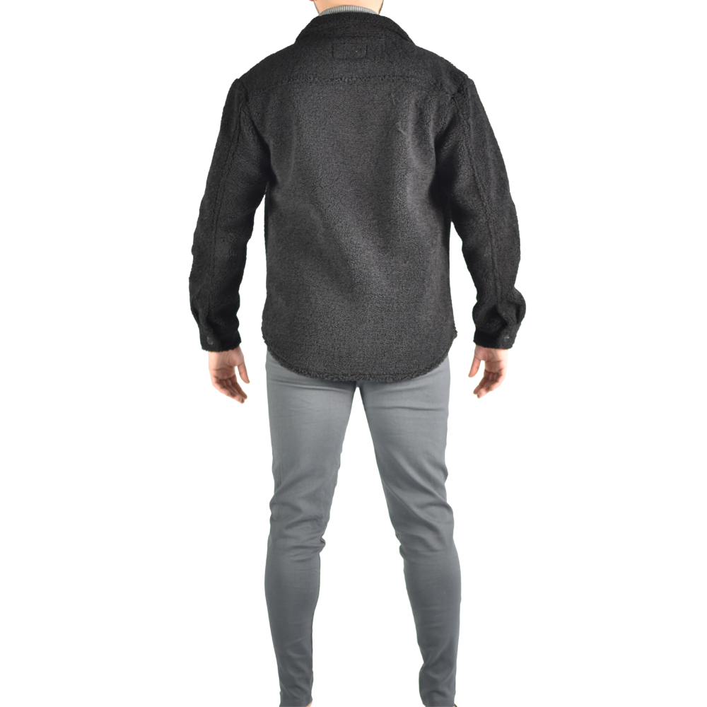 Vest Wooly Overhemd in Black