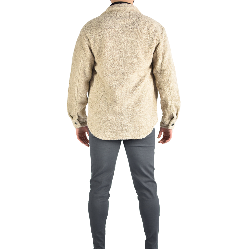 Vest Wooly Overhemd in Beige