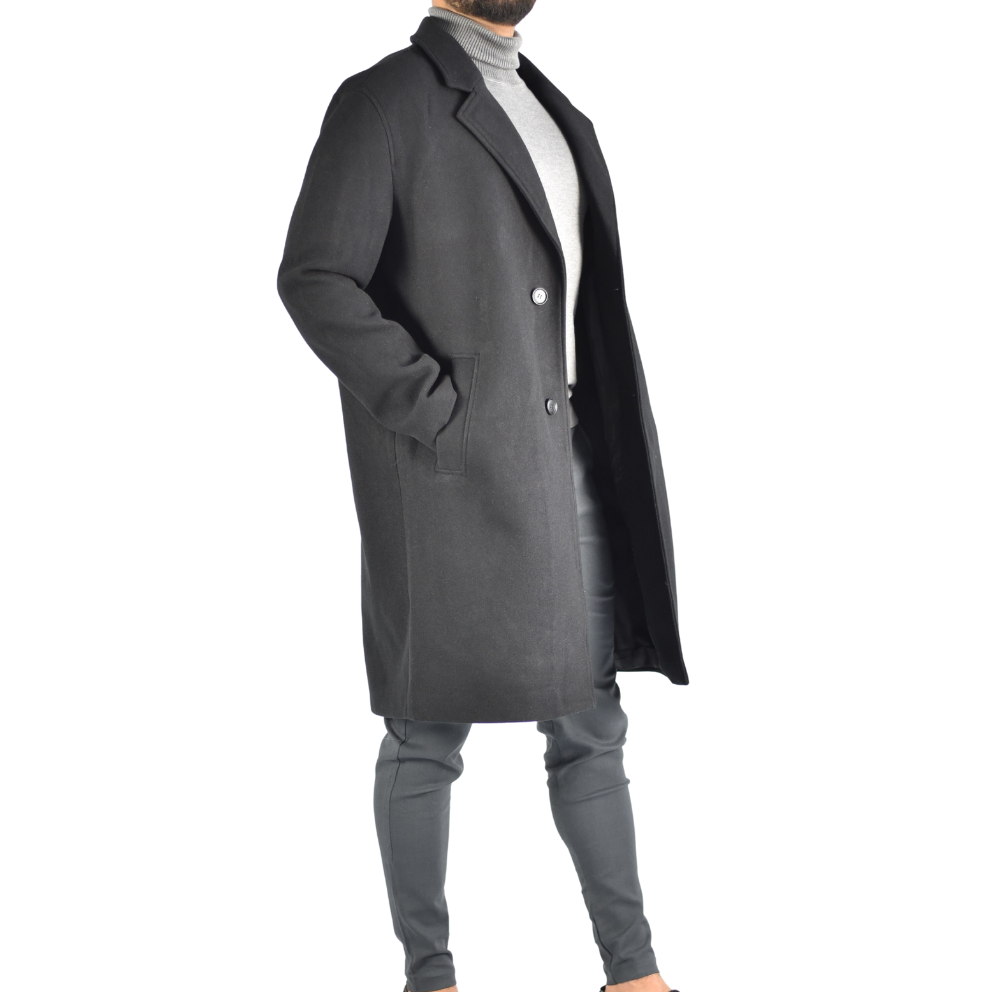 Trenchcoat Jas in Black