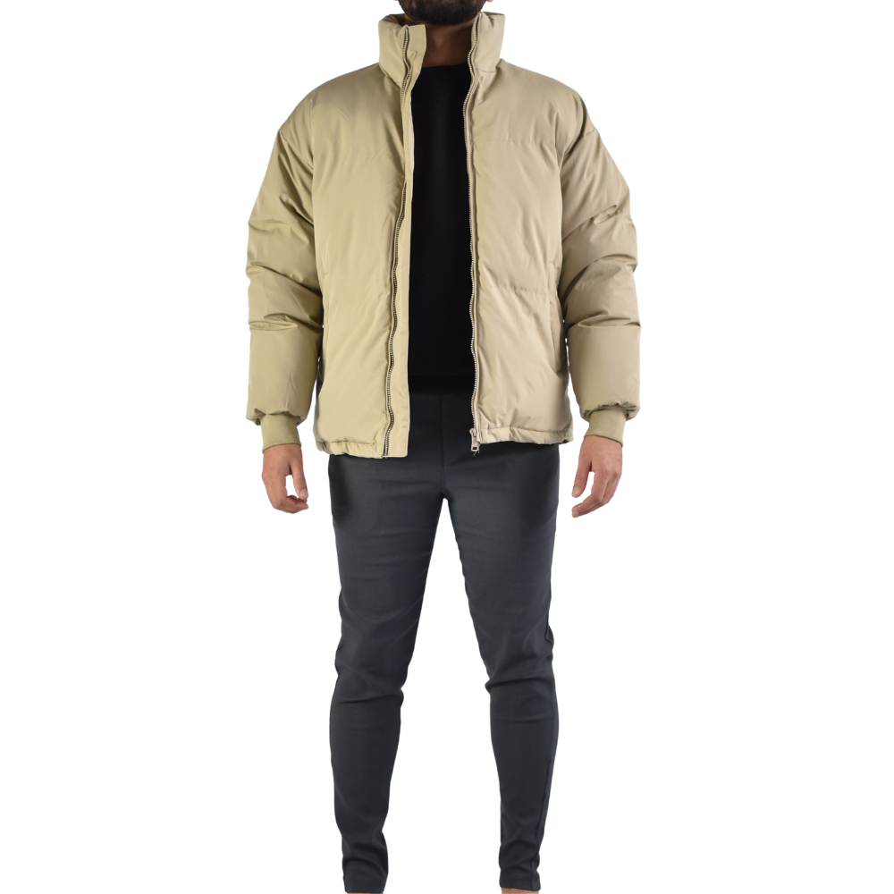 Jacket Short Puffer in Beige