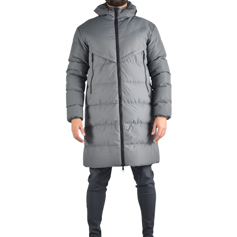 Jacket Long Puffer in Grey