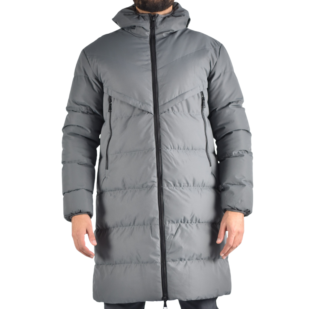Jacket Long Puffer in Grey
