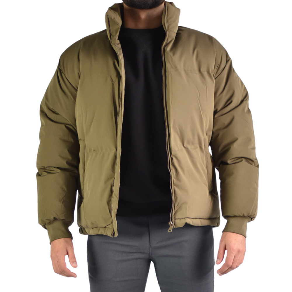 Jacket Short Puffer in Brown