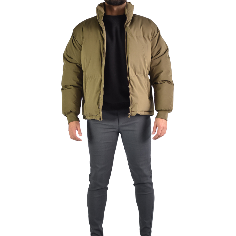 Jacket Short Puffer in Brown