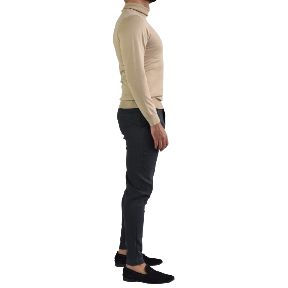 Turtleneck Wool in Beige