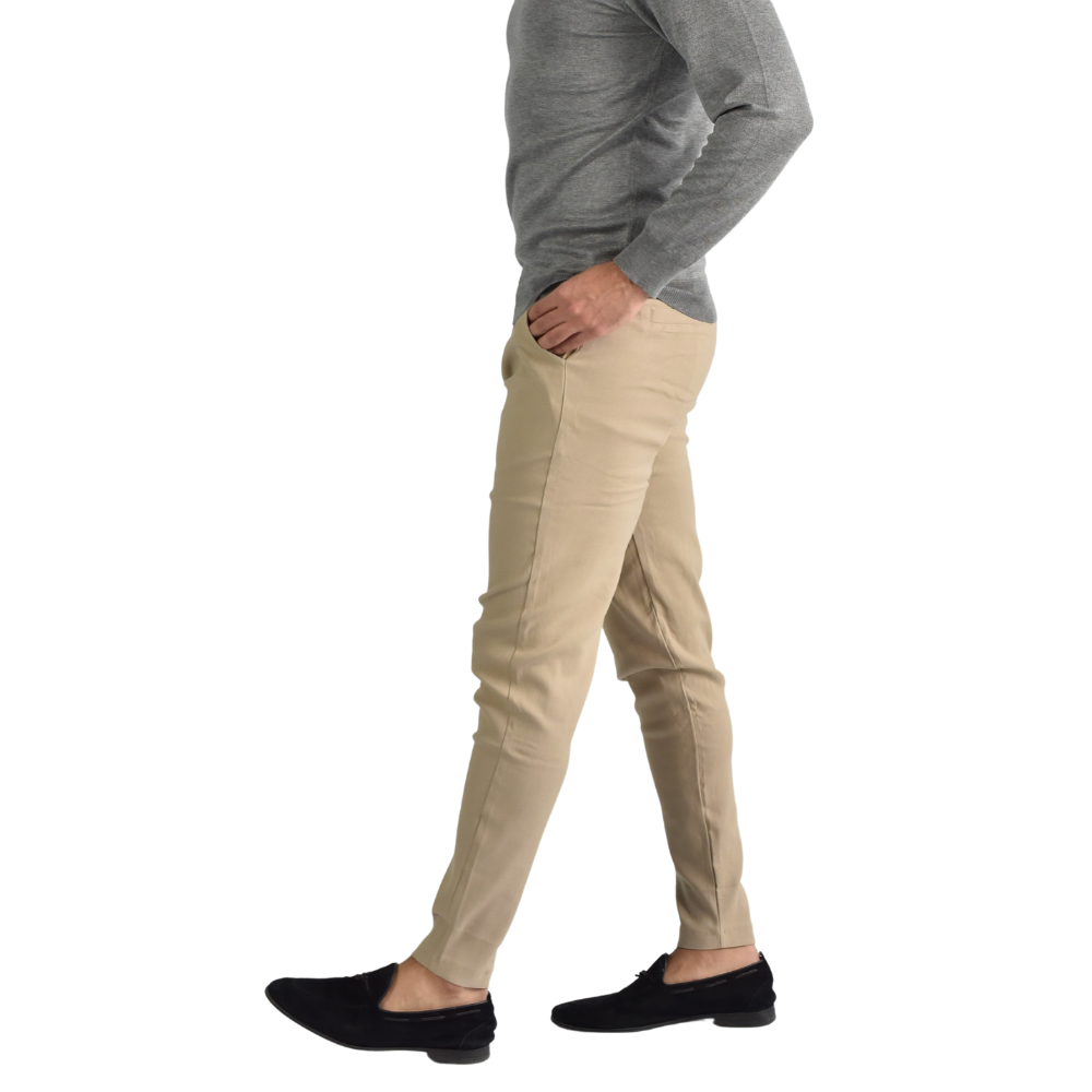 Pantalon stretch in Beige