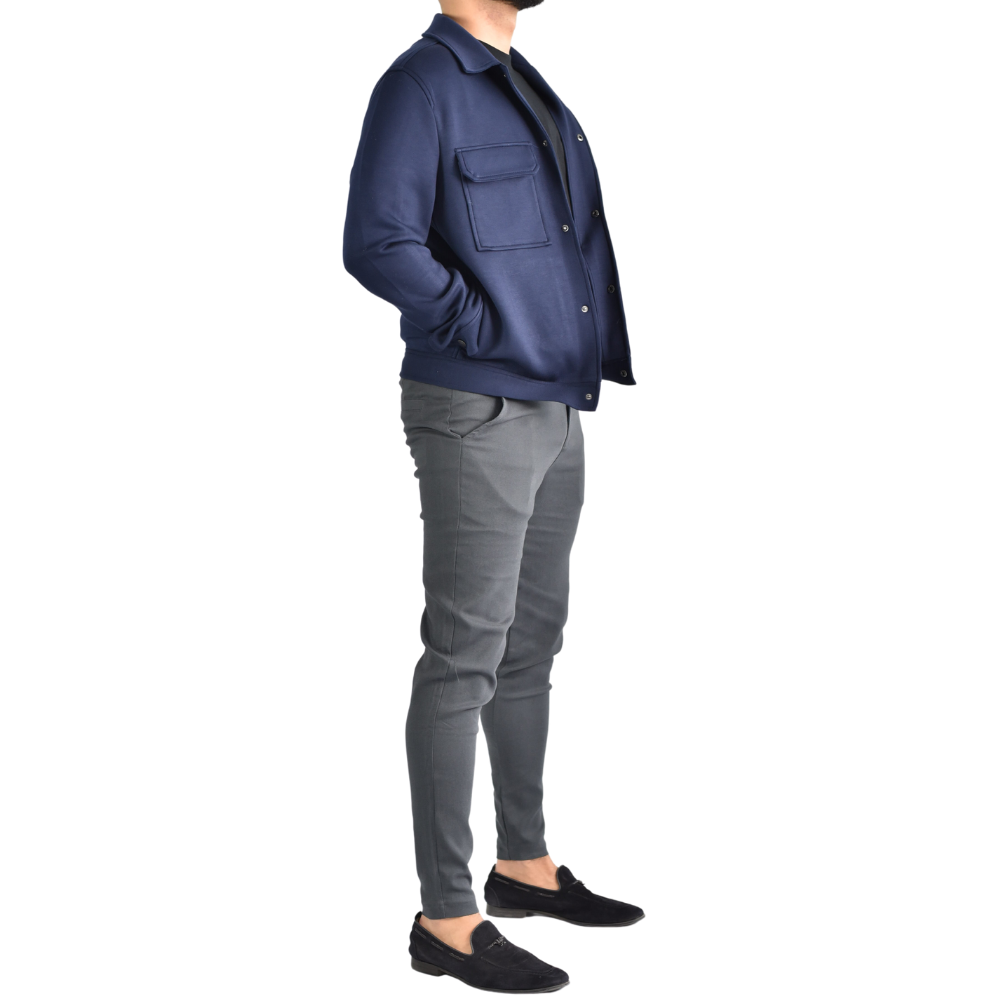 Jacket Viscose in Navy