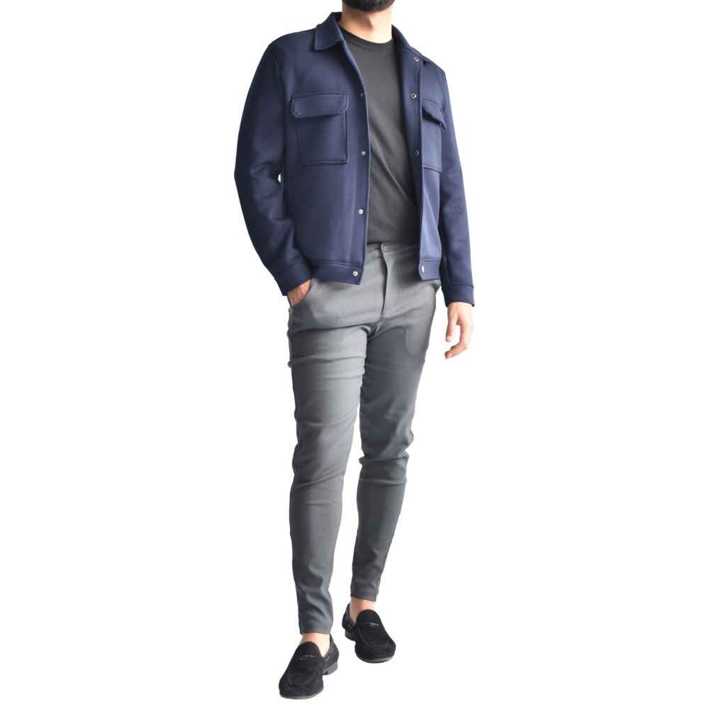 Jacket Viscose in Navy