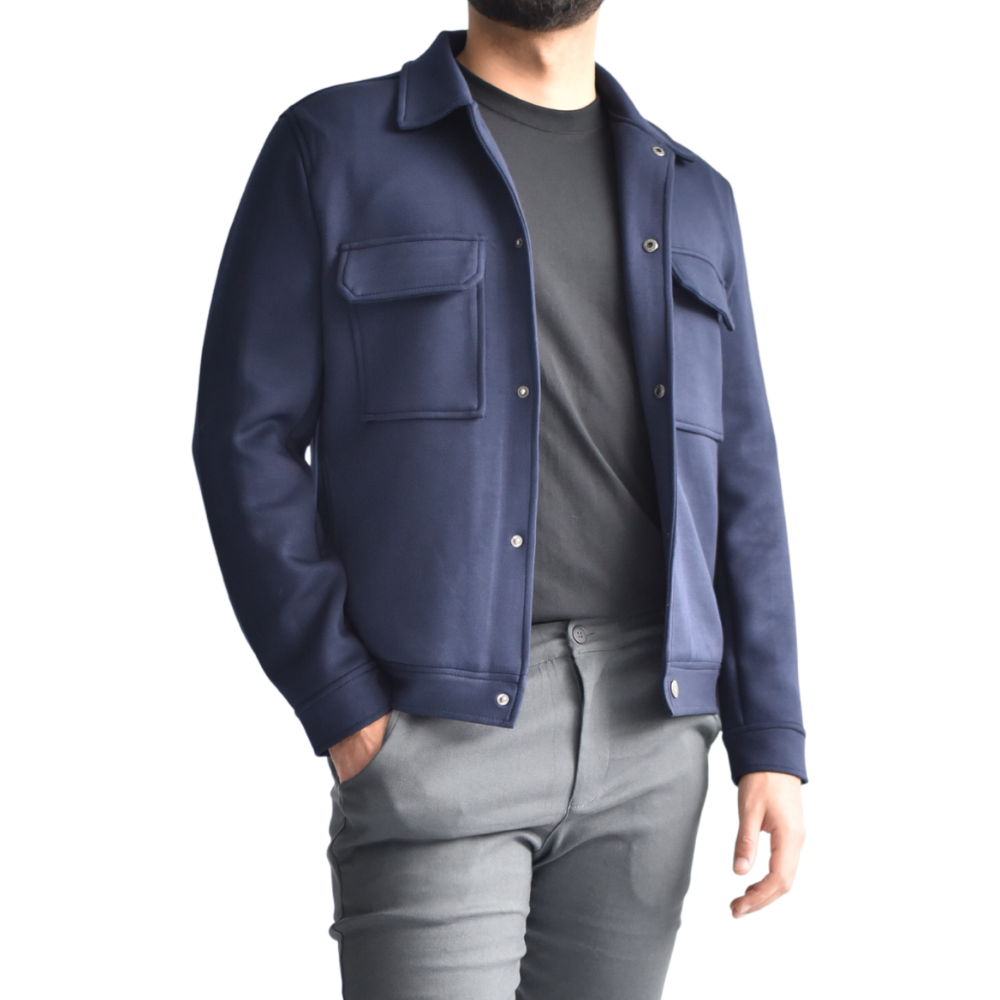 Jacket Viscose in Navy