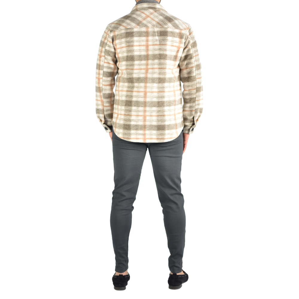 Vest Overhemd Squared in Brown
