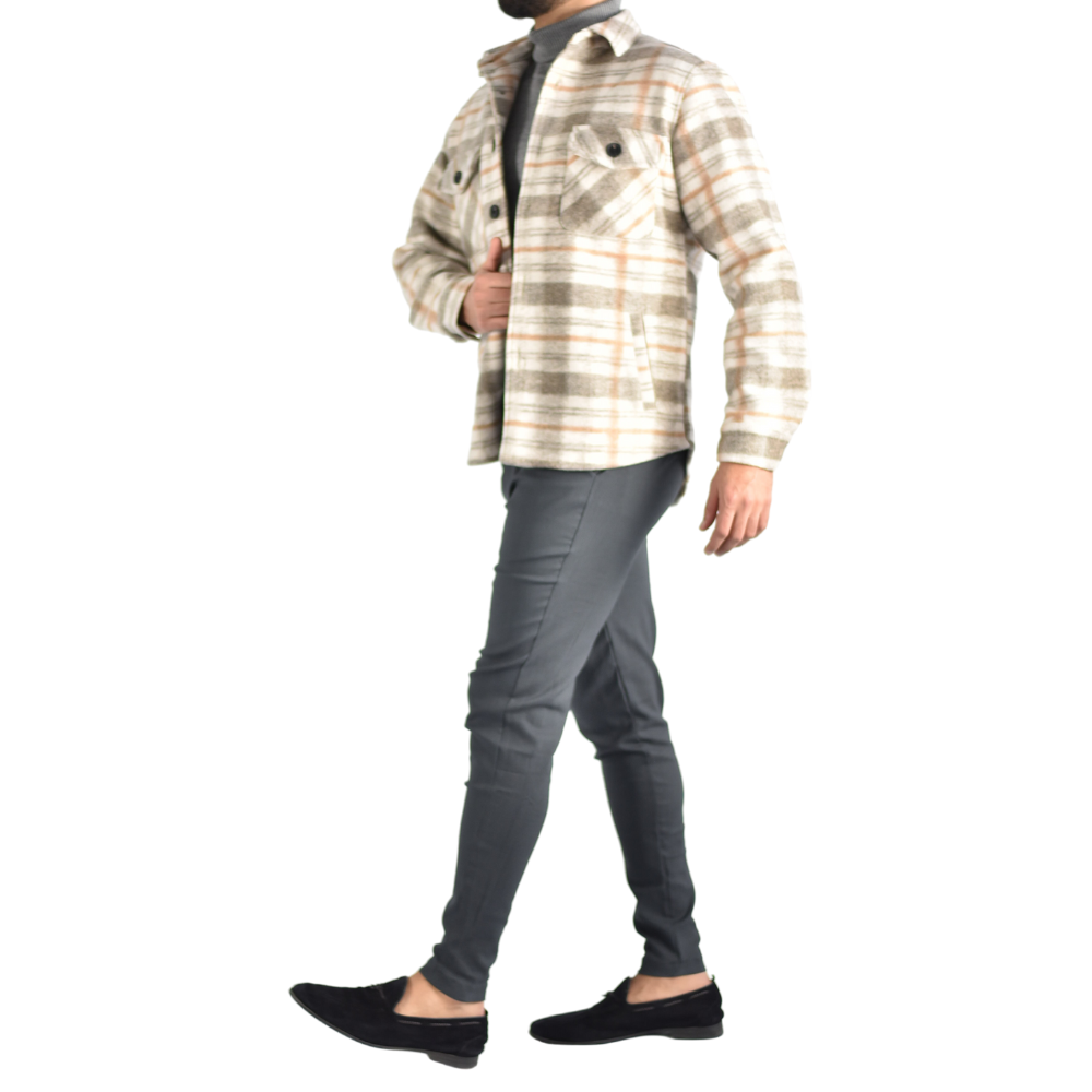 Vest Overhemd Squared in Brown