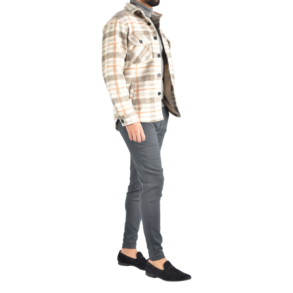 Vest Overhemd Squared in Brown