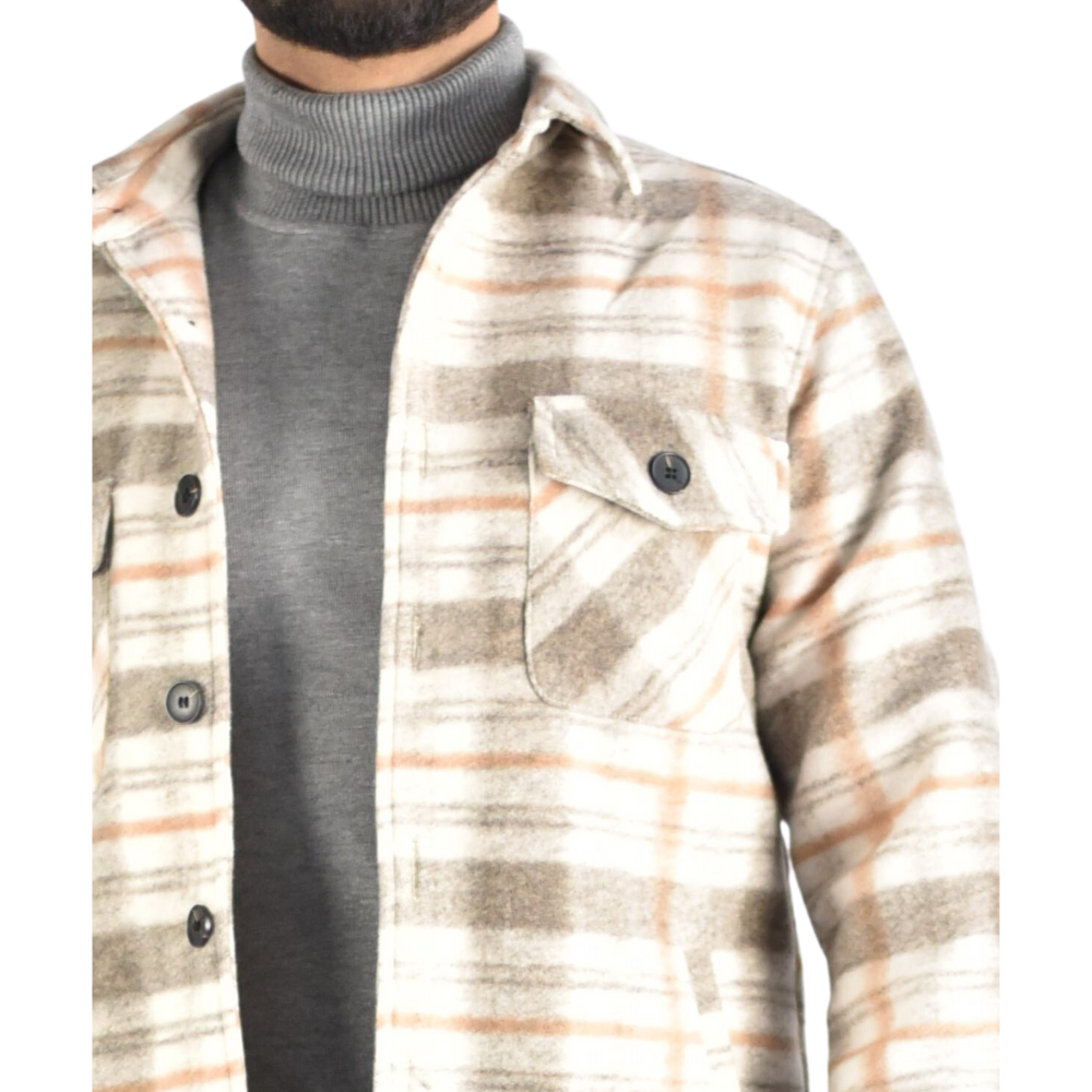 Vest Overhemd Squared in Brown