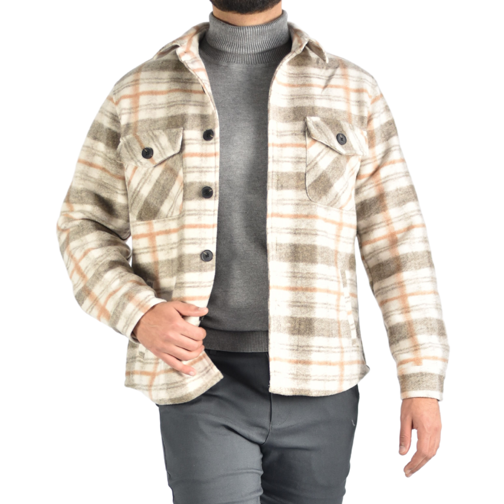 Vest Overhemd Squared in Brown